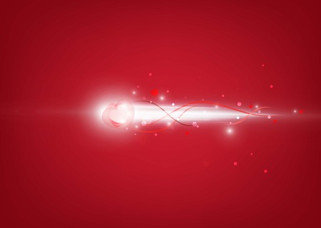 Abstract speed movement heart red arrows and happy valentine's days of background. vector illustrationのイラスト素材