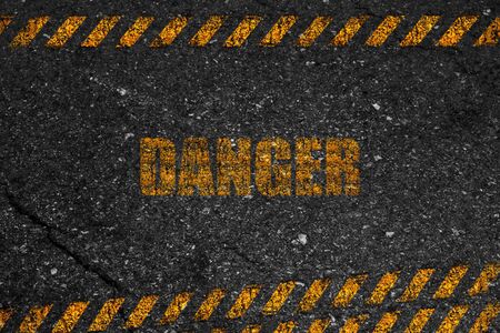 Asphalt background texture danger with some fine grain with crack roadの写真素材