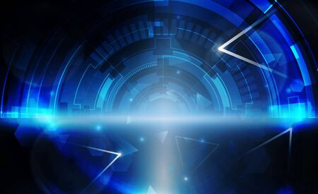 Abstract Light out technology background Hitech communication concept innovation background  vector designのイラスト素材