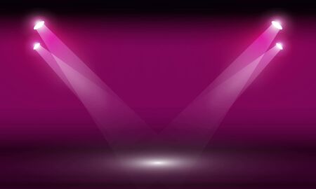 Stage podium with lighting, Stage Podium Scene with for Award Ceremony on Light Colorful Background vector design.のイラスト素材