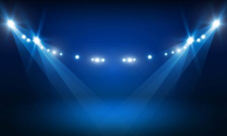 Bright stadium arena lights vector design