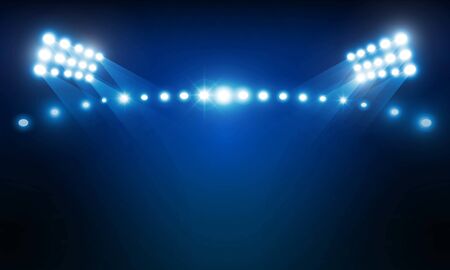 Bright stadium arena lights vector designのイラスト素材