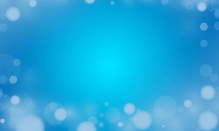 Abstract bokeh Light gold color with soft light blue background for wedding vector magic holiday poster design.のイラスト素材