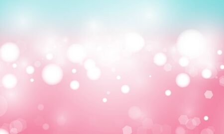 abstract pink background with blur bokeh light effect for wedding vector magic holiday poster design.のイラスト素材