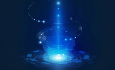 Abstract Light out technology background Hitech communication concept innovation background vector design.のイラスト素材
