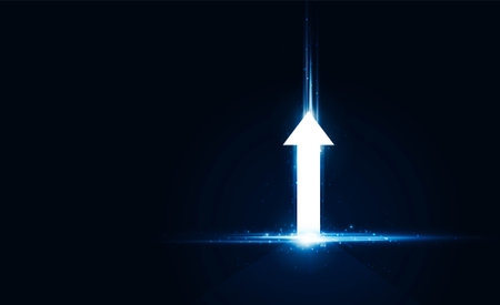 Abstract Key Door open Light technology background Hitech communication concept innovation background vector design.のイラスト素材