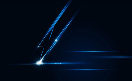 Abstract speed Lightning bolt out technology background Hitech communication concept innovation background,  vector designのイラスト素材