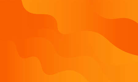 Abstract yellow orange Geometric background. Fluid shapes composition with orange color vector designのイラスト素材