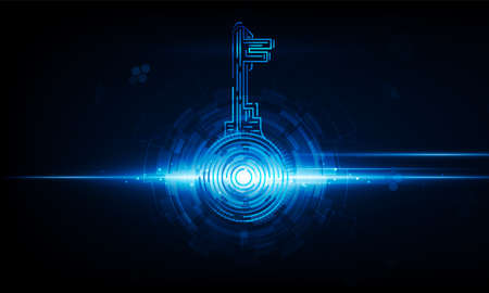 Abstract Key Door open Light out technology background Hitech communication concept innovation background,  vector designのイラスト素材