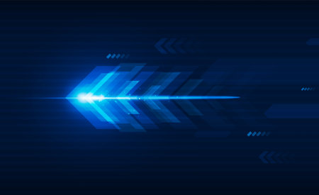 Abstract arrow  speed Light out technology background Hitech communication concept innovation background,  vector designのイラスト素材
