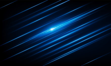 abstract technology vector background with lights lines and text i design in frame, dark backdrop with Arrow Light out triangle background Hitech communicationのイラスト素材