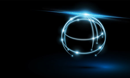 Global network connection. World map point and line composition concept of global business Hitech communication innovation background, vector designのイラスト素材