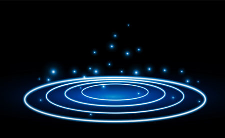Abstract circle light out technology background Hitech communication concept innovation background,  vector designのイラスト素材