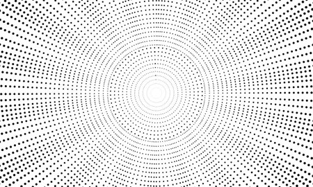 Abstract monochrome halftone pattern. Futuristic panel. Grunge dotted backdrop with circles, dots, point.のイラスト素材