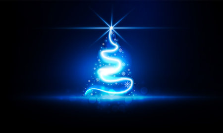 Abstract Arrow Light out 2023 christmas and Happy new year. Vector illustrationのイラスト素材