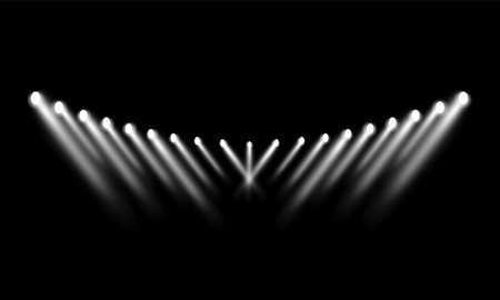 Football Bright stadium arena lights vector design.のイラスト素材