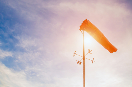 wind sock in the sky for weather forecasting,pastel colors styleの写真素材