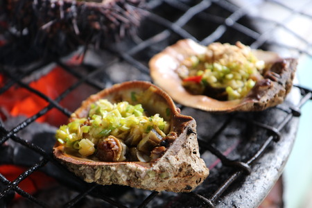 Seafood barbecue, Stuffed Mussels