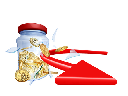 escrow account is in decline due to crisisの写真素材