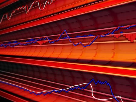 image graph with fixed dataの写真素材