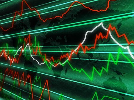 image graph with fixed dataの写真素材