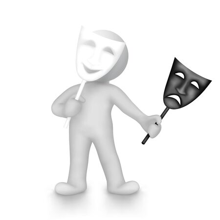 isolated on a white background,gray object chose laughの写真素材