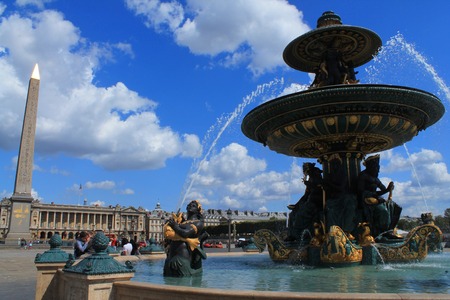 Concorde fountain in Paris, Franceのeditorial素材