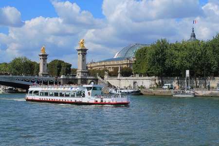 River Seine in in Paris, and The Most populous capital city of Franceのeditorial素材