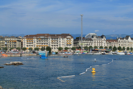 Geneva and Lake, Switzerlandの写真素材