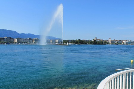 Geneva and Lake, Switzerlandの写真素材