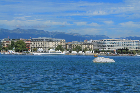 Geneva and Lake, Switzerlandの写真素材