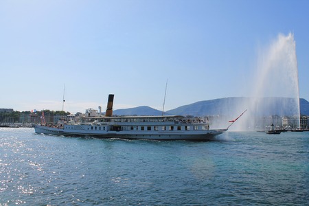 Geneva and Lake, Switzerlandのeditorial素材