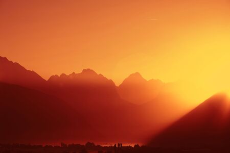 Alpine Sunrise, Austria - Tyrolの写真素材