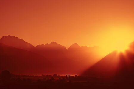 Alpine Sunrise, Austria - Tyrolの写真素材