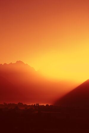 Alpine Sunrise, Austria - Tyrolの写真素材