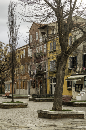 The picturesque island of Murano, famous for its glass production in the Venetian Lagoon off the coast of Italyのeditorial素材