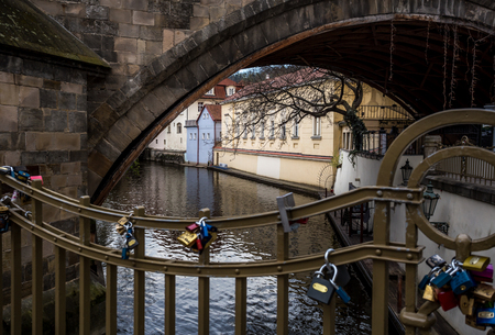 Picturesque Kampa at dawn, Prague, Czech republicの写真素材