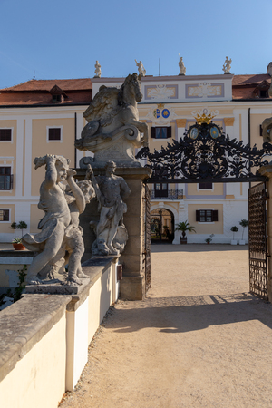 State Milotice Castle, pearl of South Moravia, is a uniquely preserved complex of baroque buildings and garden architectureのeditorial素材