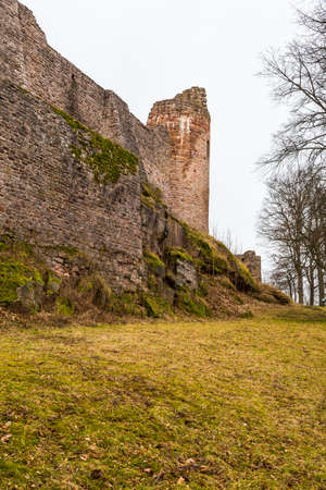 Ruins medieval castle Pecka in east Bohemia under Krkonose mountains, Czech.のeditorial素材