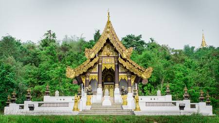 Pagoda in Chiangrai, Thailandの写真素材