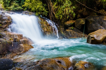 Ka Ting waterfall in Thailandの写真素材