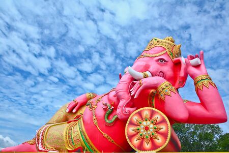 ganeshtatue wat Samarn in  Chachoengsao, Thailandの写真素材
