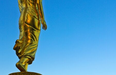 Buddha statue atPhutthamonthon park in Nakhon Pathom Province of Thailandの写真素材