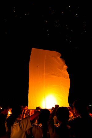 Yeepeng festival at the North of Thailand