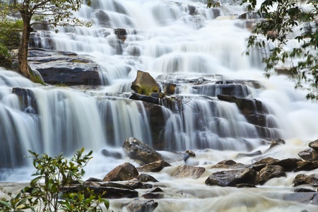 Waterfall at the north of Thailandの写真素材