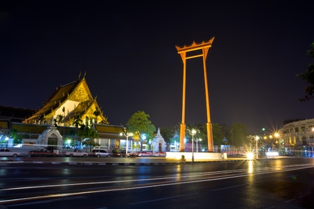 The Giant Swing or Sao Ching Cha in Bangkok, Thailandの写真素材