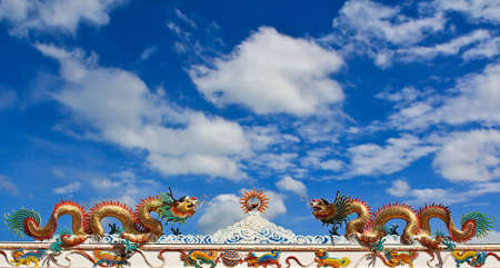 Chinese temple in Thailandの写真素材
