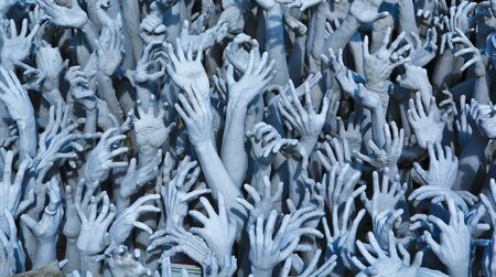 Wat Rong Khun in Thailandの写真素材