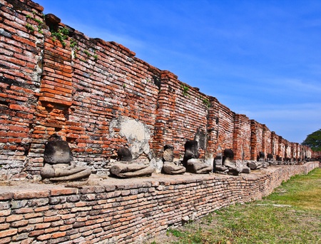 Ancient temple at Ayutthaya in Thailandの写真素材