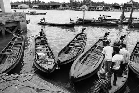 Long-tailed boatの写真素材